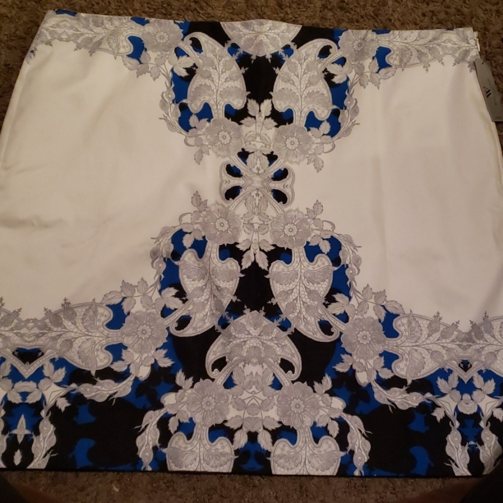 Paisley straight skirt